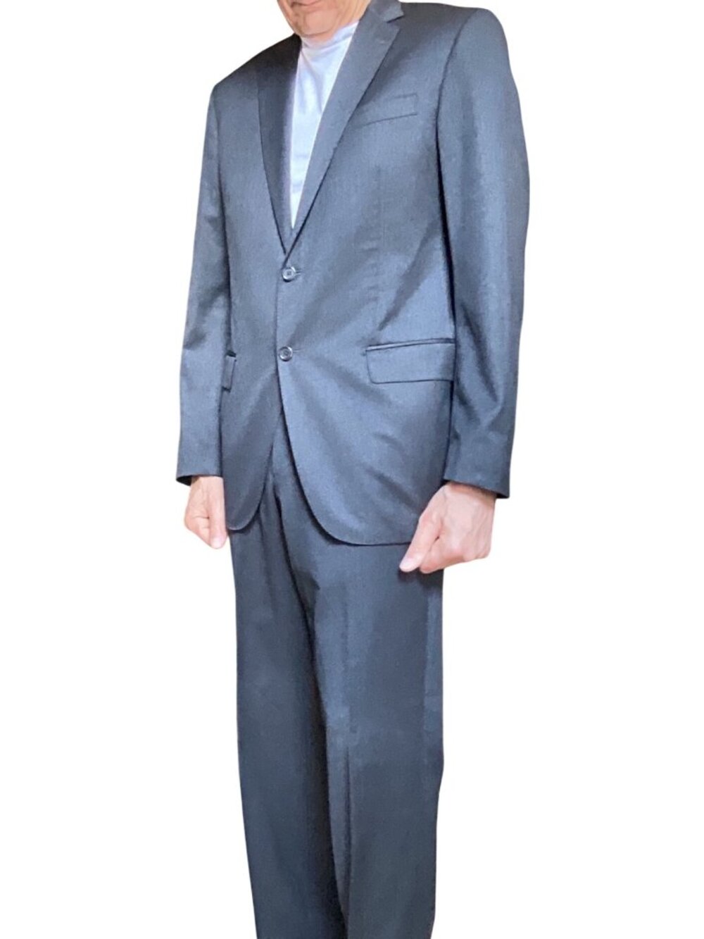 Barneys New York Mens 2-Piece Suit*Piattelli*Zignone Super 100s*Dk Gray*EUC*42